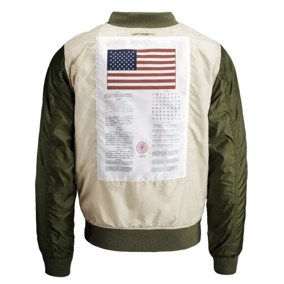 ALPHA INDUSTRIES Mens L2B Flight Jacket Dragonfly Blood Chit Reversible Slim Fit - Picture 1 of 10